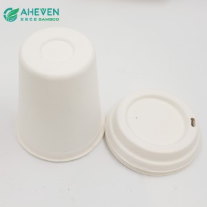 China Manufacture of Natural Disposable Eco Sugarcane Bagasse Cups 8 oz