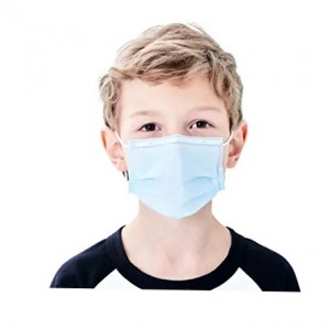 Kids protective face mask high quality earloop 3ply disposable civil kid mask