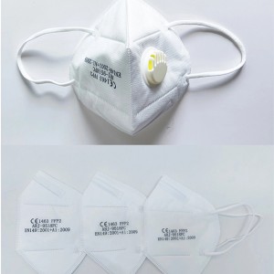 Adjustable disposable FFP2 face mask with valve