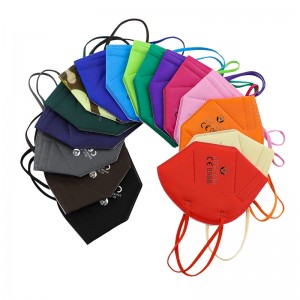 5 Layer Design Cup Dust KN95 Face Mask 50PCs Safety Masks, Breathable Protection FFP2 Masks