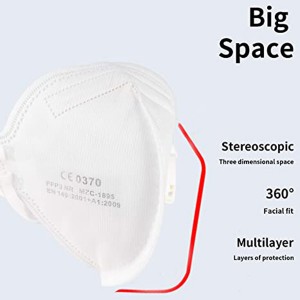 FFP3 Mask 6-Layer Respirator, Folded Mask dust mask protective mask 10 pieces