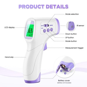 Digital Infrared Thermometer With Fever Alarm And Sound Switch