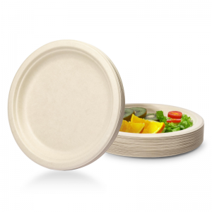 Eco Friendly 6inch Disposable Sugarcane Tableware Round Bagasse Plates