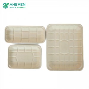 Factory Directly Eco Friendly Food Trays Sugarcane Meat Tray for Supermarket