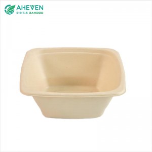 High Quality Square Bagasse Salad 800ml Food Bo...