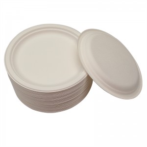 Eco Friendly 6inch Disposable Sugarcane Tableware Round Bagasse Plates