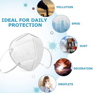 Custom Design Reusable 5-Ply kn95 Dust Safety White Masks