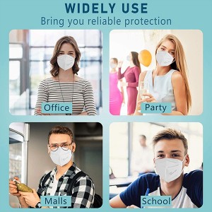 Custom Color Summer Breathable 4Ply Safety White KN95 FFP2 Filter Face Masks