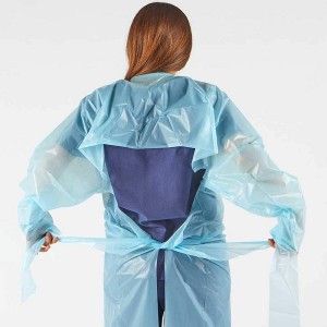 Polyethylene, Level 1, Disposable, Non-Surgical Isolation Gowns, Blue