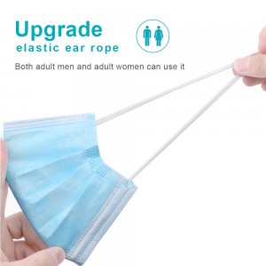 Disposable Face Masks, 3 Layers Breathable and Comfortable Elastic Ear Loop