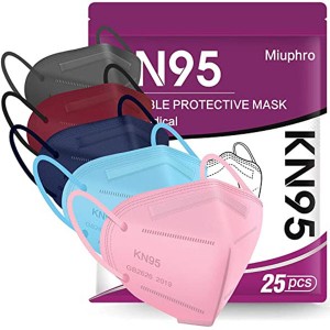 Multiple Colour 5 Layers KN95 Masks，Filter Efficiency≥95%, 5 Ply Mask Against PM2.5