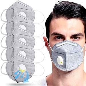 FFP2 Folding Breathable Grey Face Mask for Women and Men Anti-irritant