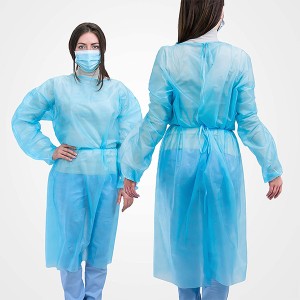 Surgical Gown Pack - Isolation Gowns Blue Disposable Latex Free Protective Suit One Size Fits All – AH-Center