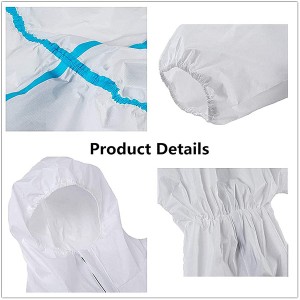 Disposable surgical gowns Suit with Reinforced Isolation Seam Elastic Cuff and Hood