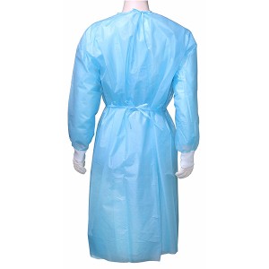 Disposable Isolation Gown Polypropylene Lab Gowns Knit