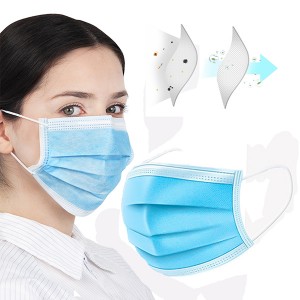 2021 wholesale price Surgical Mask Red -  Factory Wholesale Non Woven Face Mask 3 layer Earloop Non Woven Disposable Mask – AH-Center