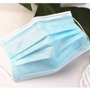 China Factory Driect Supply 3 layer  Non Woven Face Mask Earloop Non Woven Disposable Mask